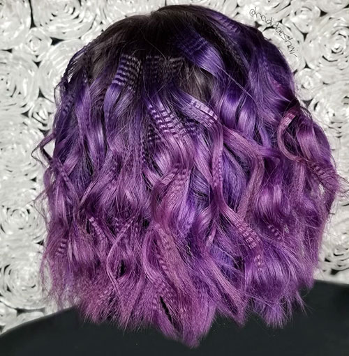 Purple Hairstyles For Medium Hair