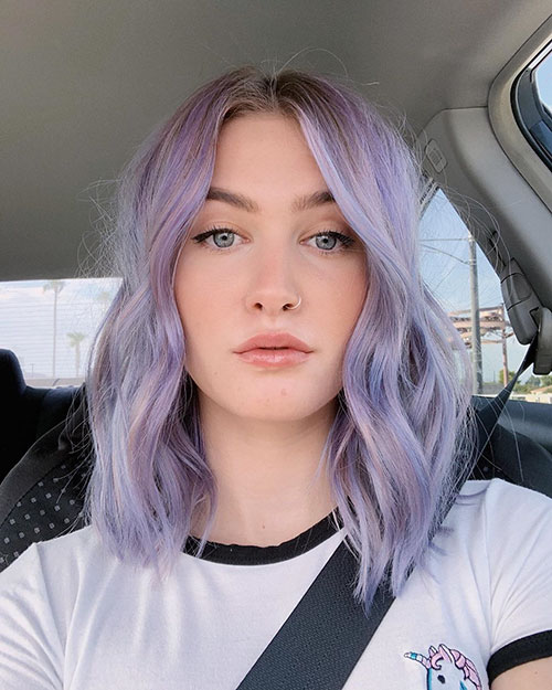 Purple Hairstyles For Medium Hair Style