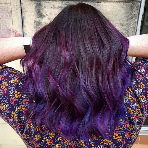 Medium Purple Hair Styles