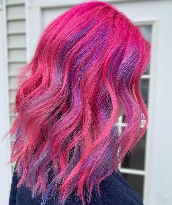 Medium Pink Hairstyles