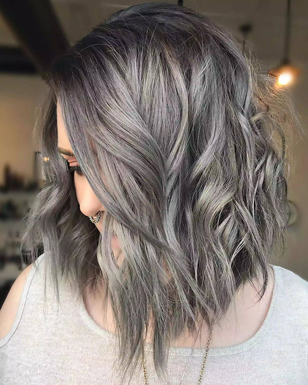 Grey Hair Color For Medium Hair