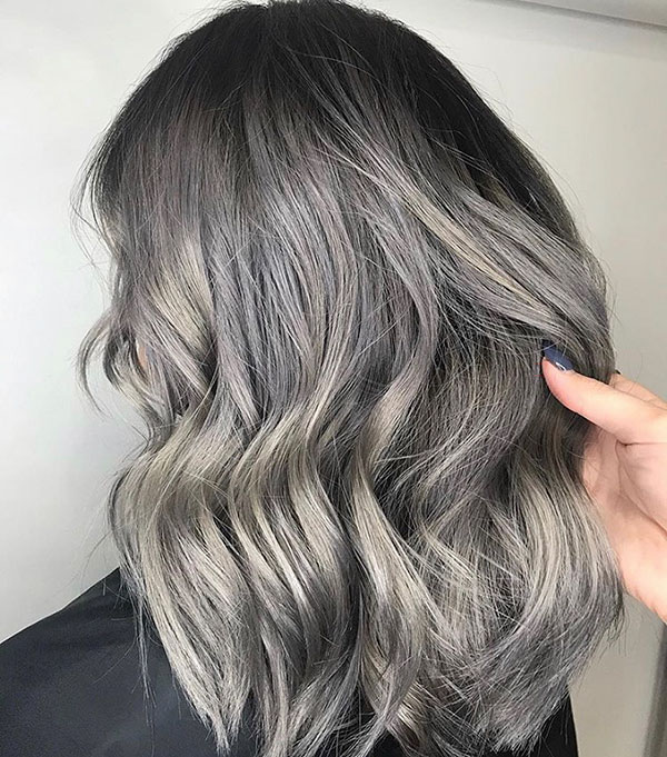 Grey Medium Hair 