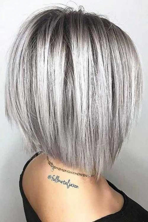 Grey Medium Hair 