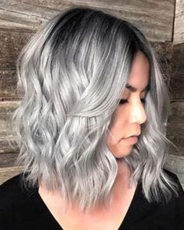 Medium Hairstyles For Grey Hair