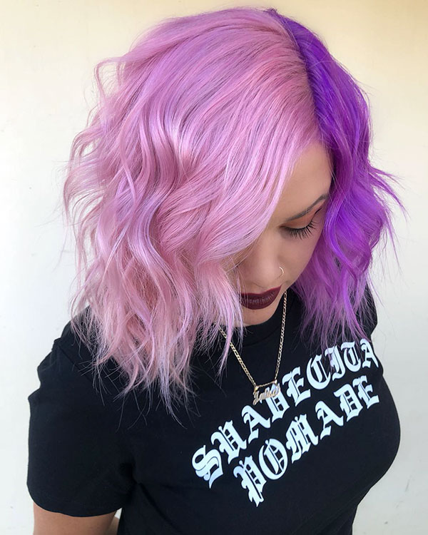 Medium And Pink Hair
