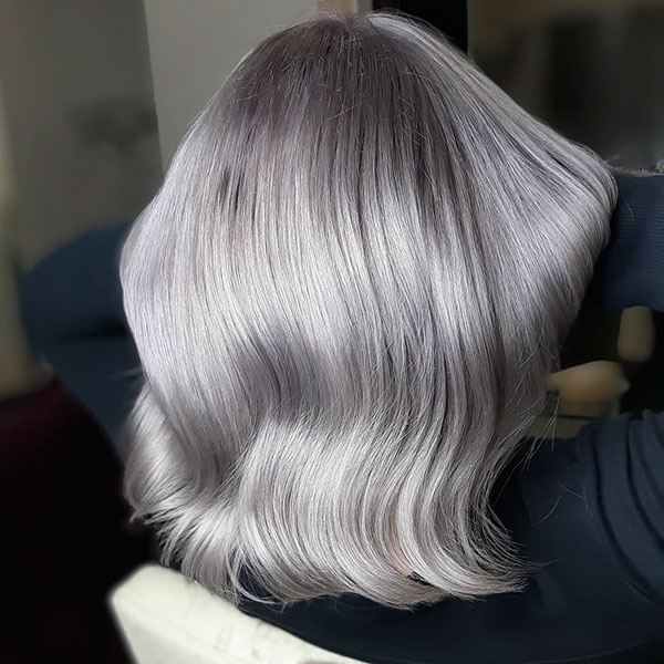 Medium Silver Hair