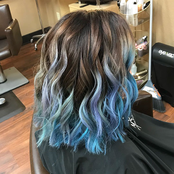 Blue Hairstyles For Medium Hair