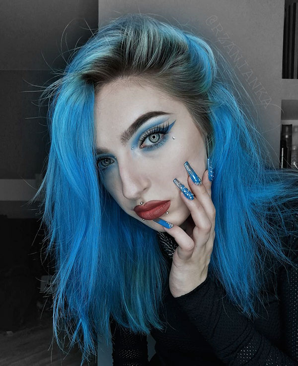 Medium Blue Hairstyles 2020