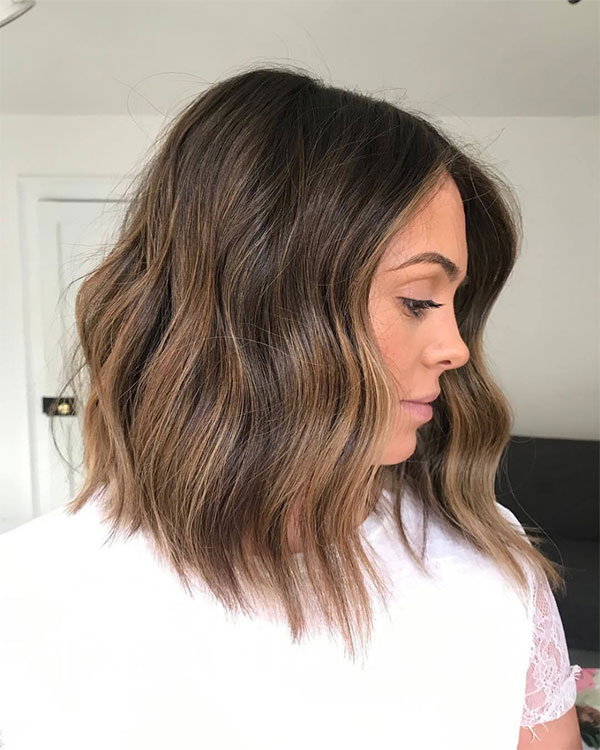 Medium Brown With Highlights