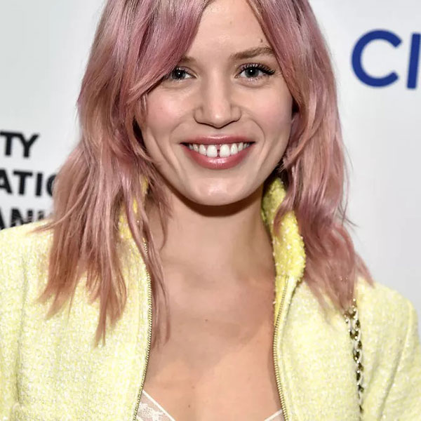 Light Pink Medium-Length Hair