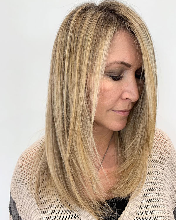 Over 50 Medium Haircut with Layers